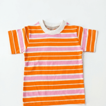 Orange pink stripes T Shirt