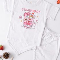 Strawberry Printed Girls Co Ord Set